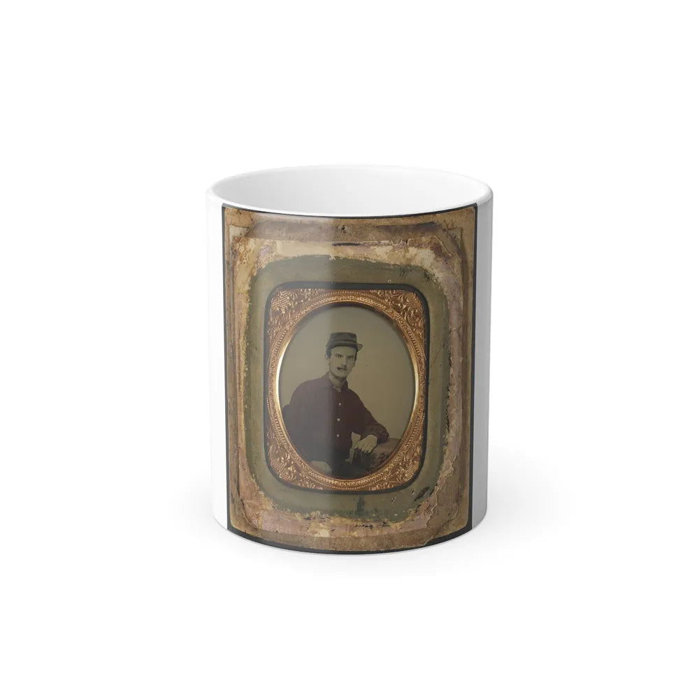 Unidentified Soldier in Red Battleshirt and Kepi (U.S. Civil War) Color Changing Coffee Mug 11oz-11oz-Go Mug Yourself