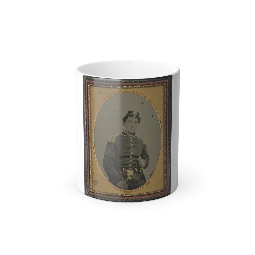 Unidentified Soldier in South Carolina Militia Uniform With Sword and Pistols (U.S. Civil War) Color Changing Coffee Mug 11oz-11oz-Go Mug Yourself