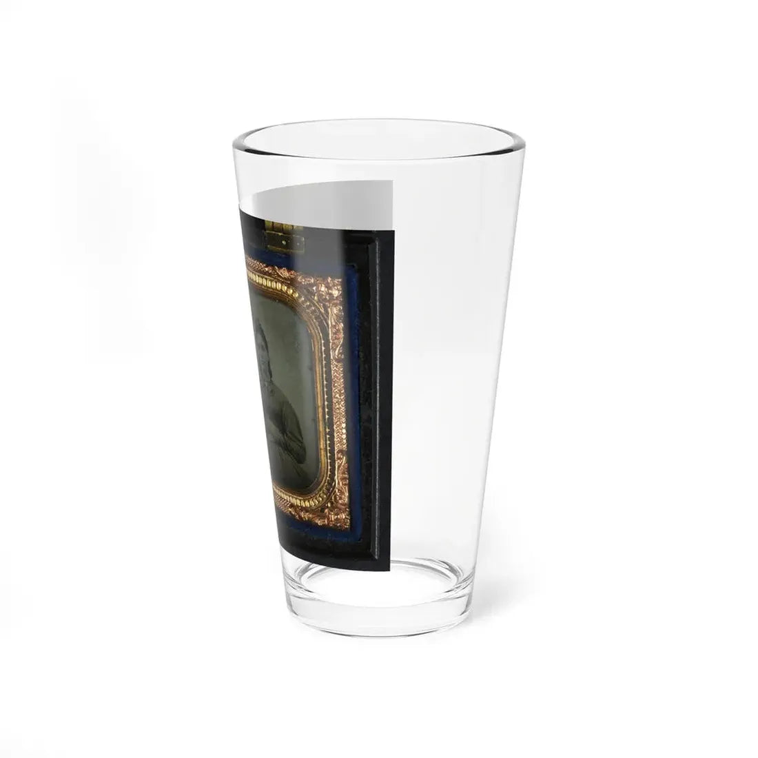 Unidentified Soldier In Union First Sergeant's Uniform And Unidentified Woman In Dress (U.S. Civil War) Pint Glass 16oz - Go Mug Yourself