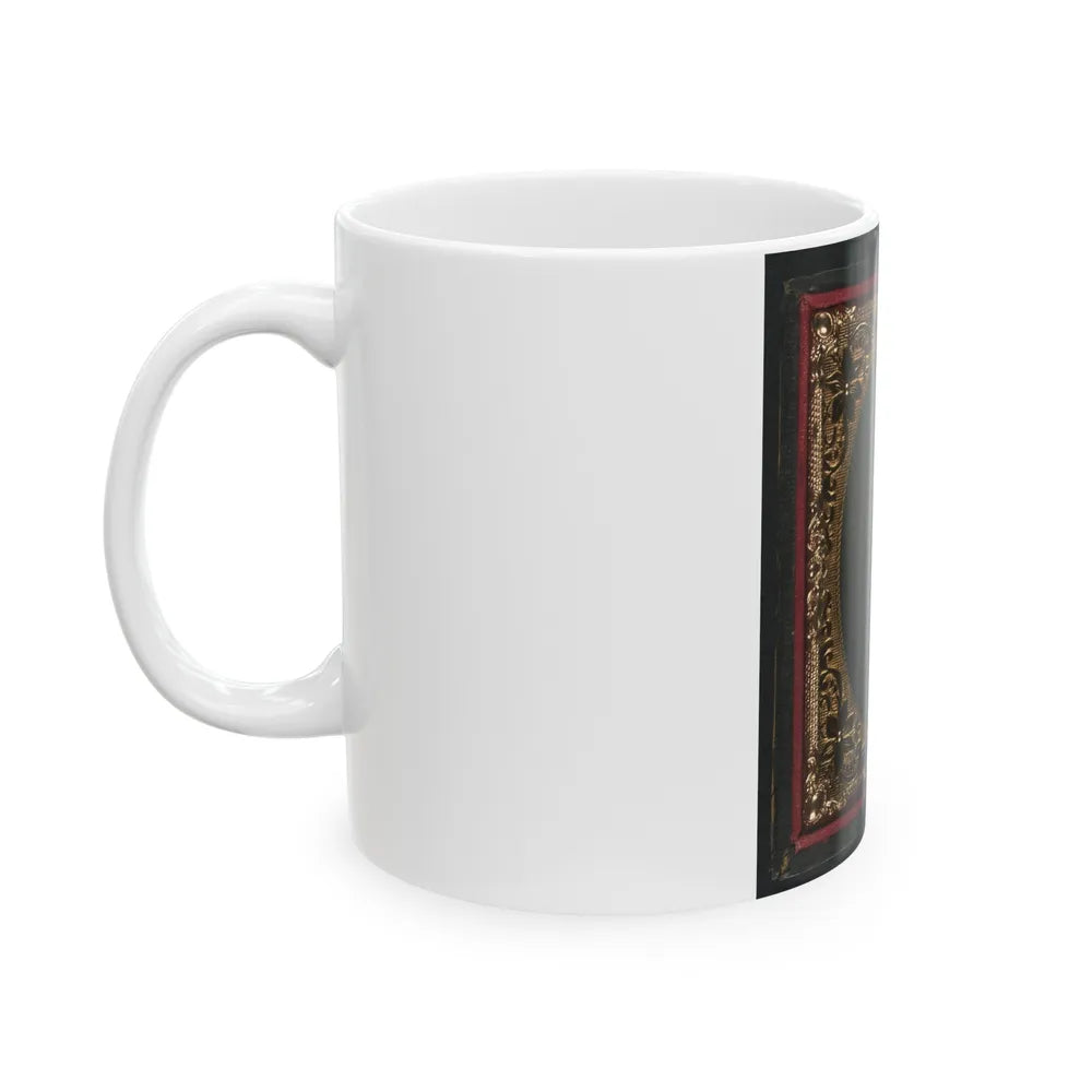 Unidentified Soldier In Union Uniform And Forage Cap 001(2) (U.S. Civil War) White Coffee Mug-Go Mug Yourself