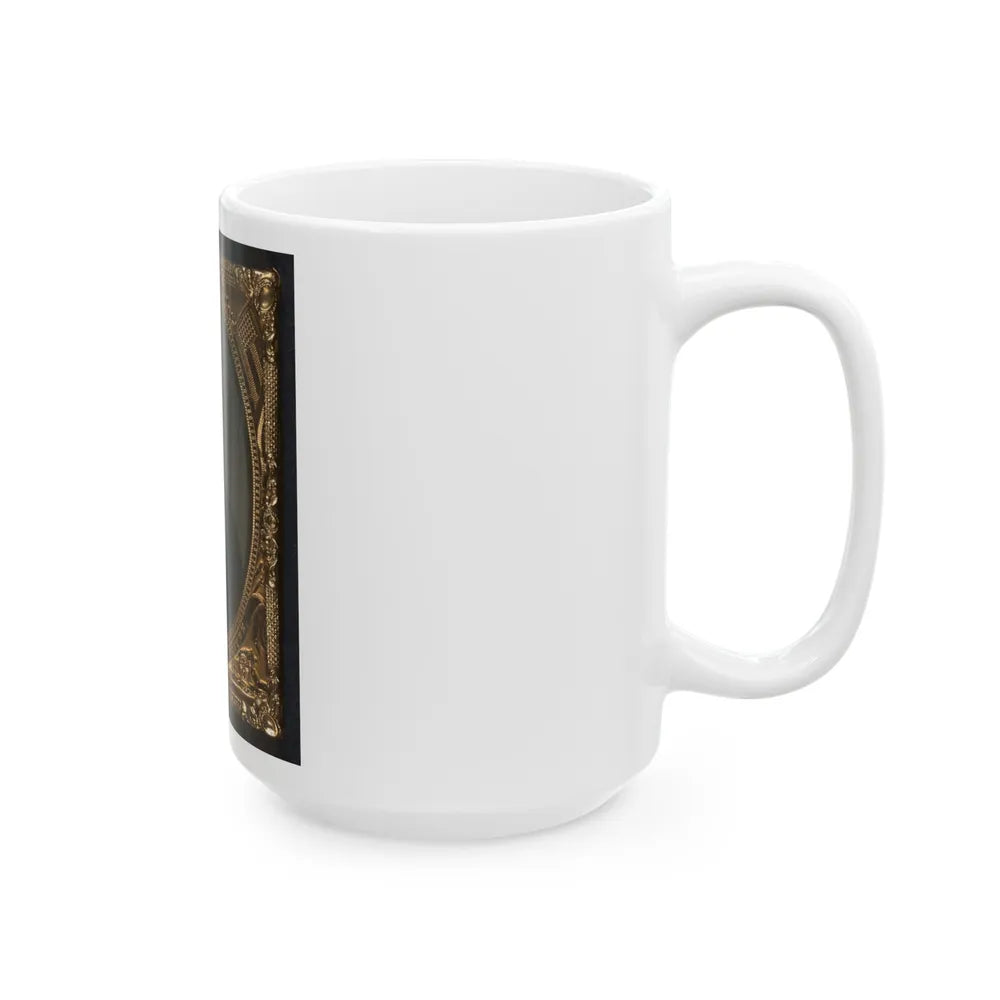 Unidentified Soldier In Union Uniform And Forage Cap 003 (U.S. Civil War) White Coffee Mug-Go Mug Yourself