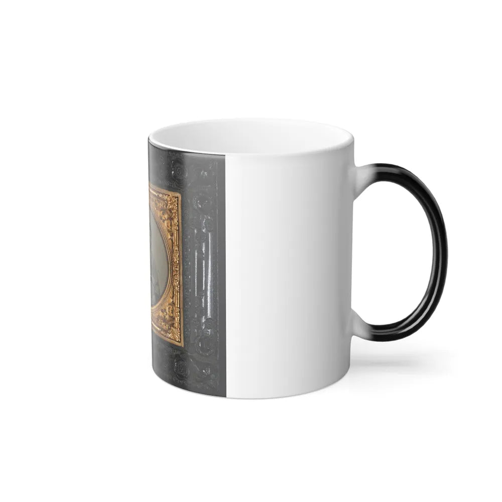 Unidentified Soldier in Union Uniform and Hat and Unidentified Woman in Patterned Dress (U.S. Civil War) Color Changing Coffee Mug 11oz-Go Mug Yourself