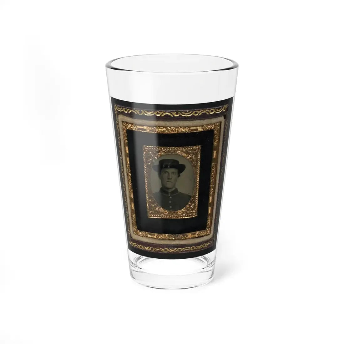 Unidentified Soldier In Union Uniform And Officer Hat Cords (U.S. Civil War) Pint Glass 16oz 16oz - Go Mug Yourself