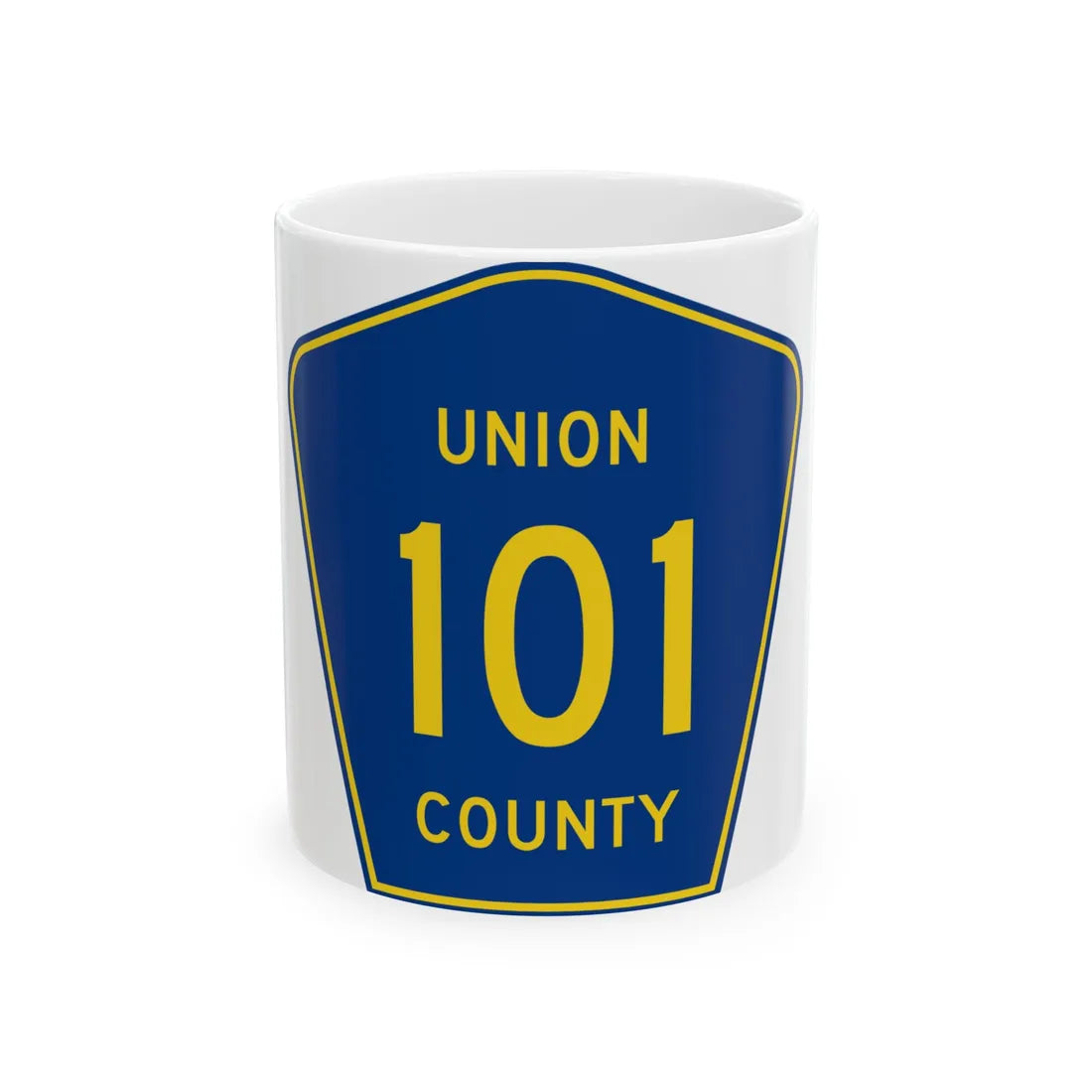 Union County Route 101 MS (Mississippi) (Road Sign) White Coffee Mug 11oz - Go Mug Yourself