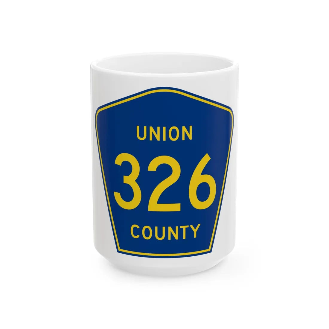 Union County Route 326 MS (Mississippi) (Road Sign) White Coffee Mug 15oz - Go Mug Yourself