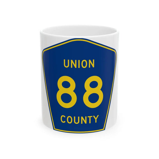 Union County Route 88 MS (Mississippi) (Road Sign) White Coffee Mug 11oz - Go Mug Yourself