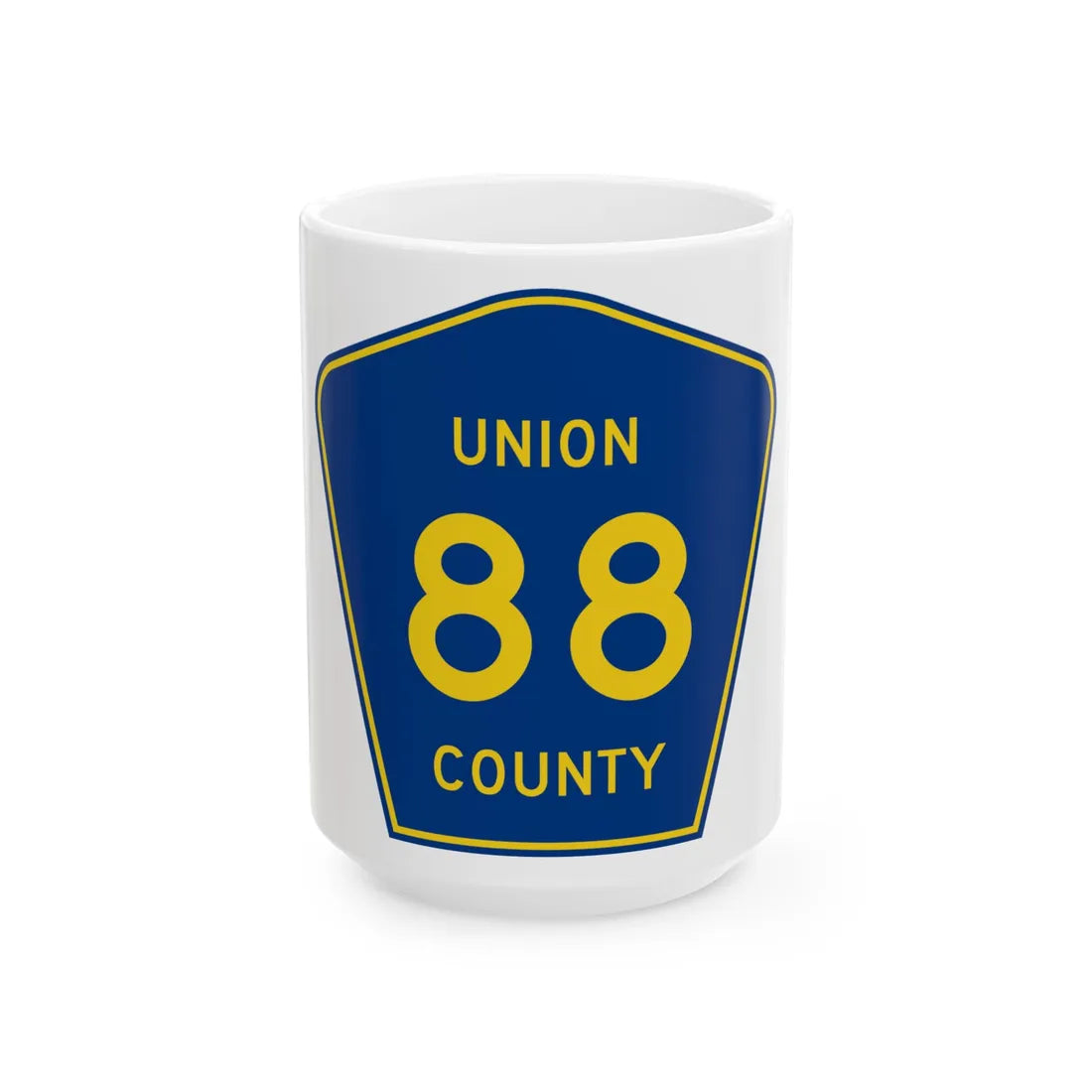 Union County Route 88 MS (Mississippi) (Road Sign) White Coffee Mug 15oz - Go Mug Yourself