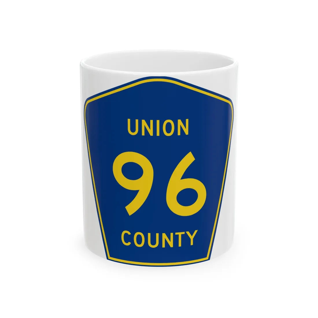 Union County Route 96 MS (Mississippi) (Road Sign) White Coffee Mug 11oz - Go Mug Yourself