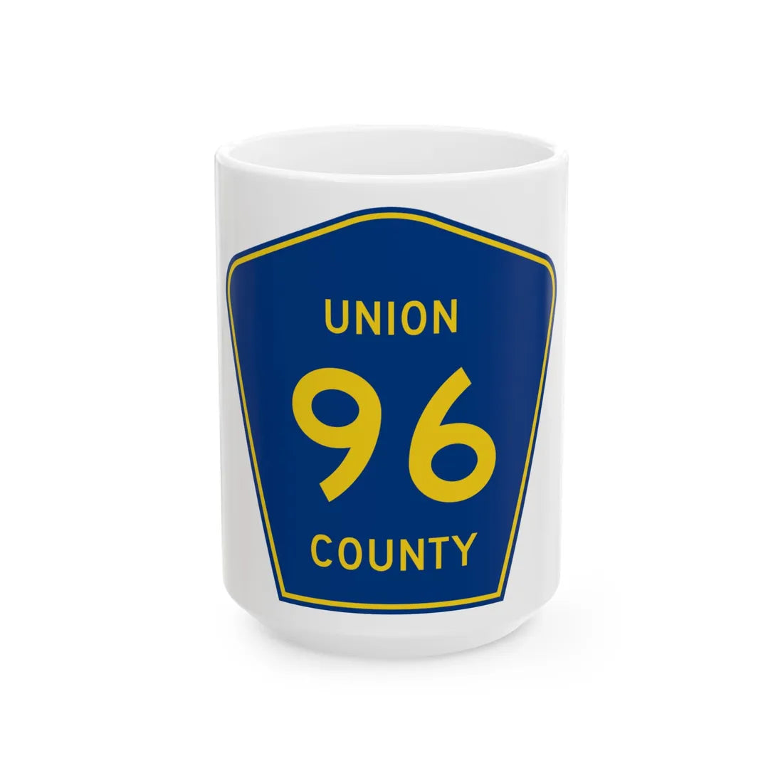Union County Route 96 MS (Mississippi) (Road Sign) White Coffee Mug 15oz - Go Mug Yourself