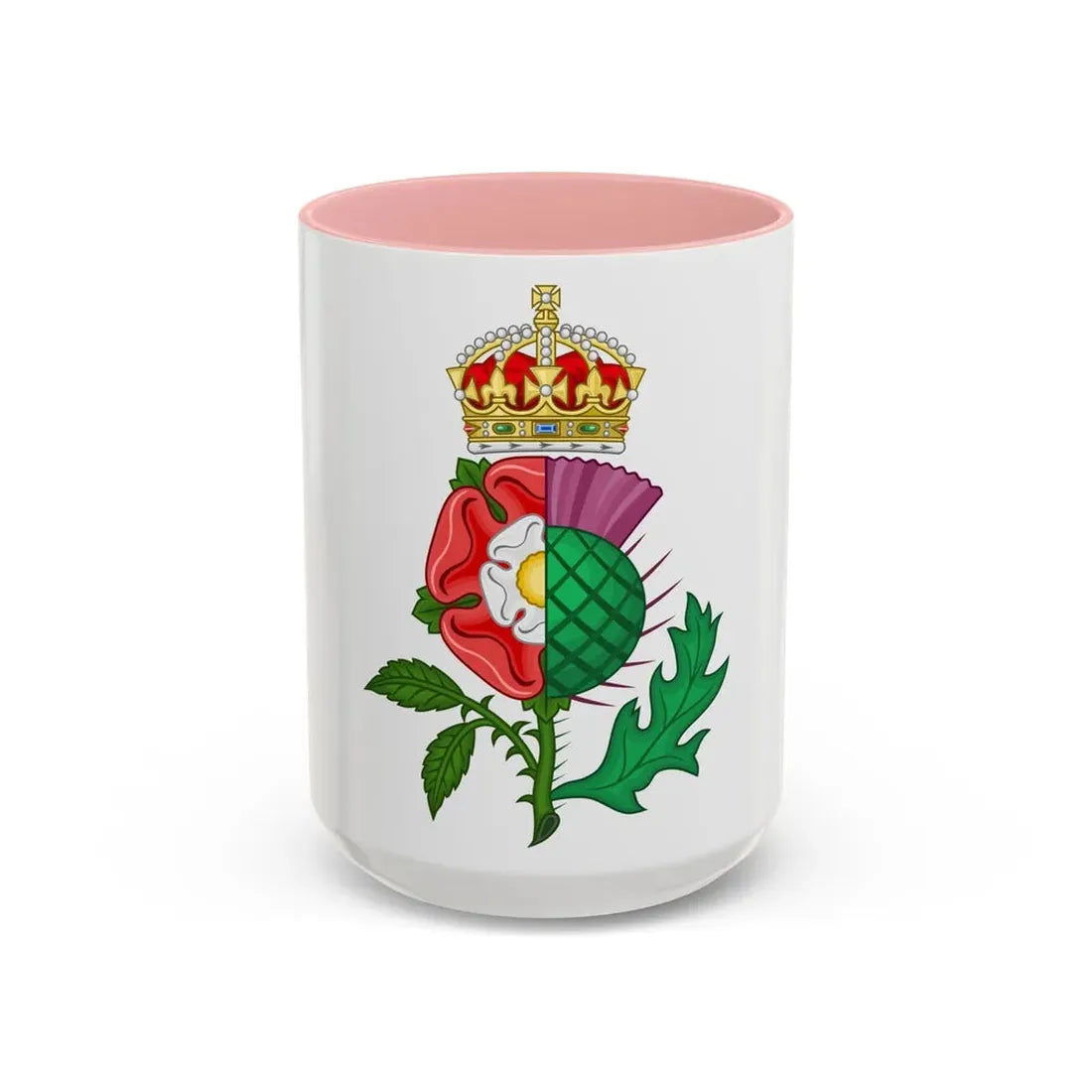 Union of the Crowns Royal Badge - Accent Coffee Mug 15oz Pink - Go Mug Yourself