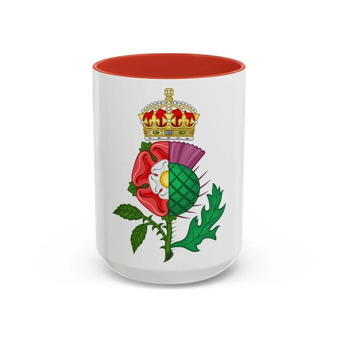 Union of the Crowns Royal Badge - Accent Coffee Mug 15oz Red - Go Mug Yourself