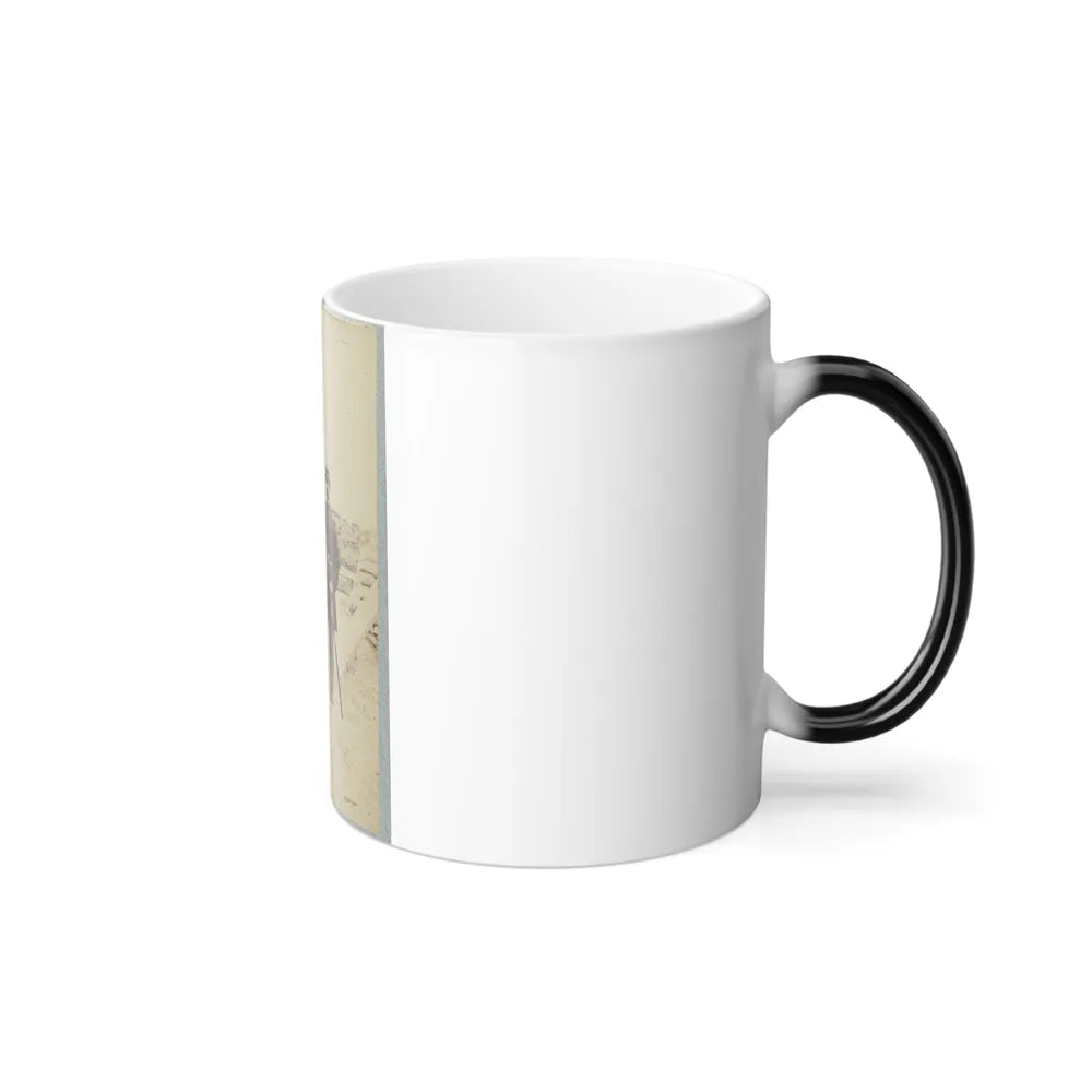 Union Officer Standing in an Unidentified Fort in Front of a Cannon (U.S. Civil War) Color Changing Coffee Mug 11oz-Go Mug Yourself