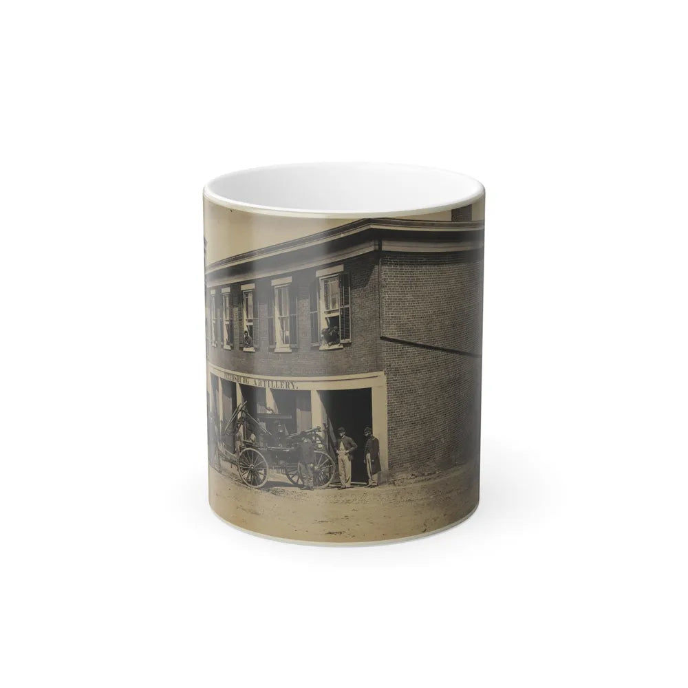Union Soldiers Pull a Fire Engine From a Garage Designated Petersburg Artillery (U.S. Civil War) Color Changing Coffee Mug 11oz-11oz-Go Mug Yourself