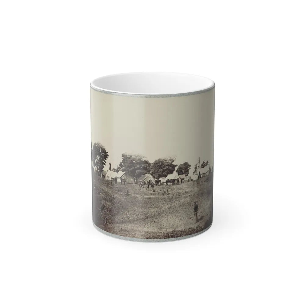 Union Soldiers Stand in Front of Their Camp (U.S. Civil War) Color Changing Coffee Mug 11oz-11oz-Go Mug Yourself