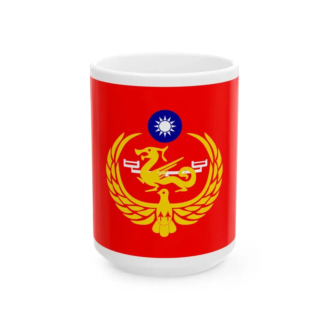 Unit Flag of Coast Guard of ROC (China) White Coffee Mug 15oz - Go Mug Yourself