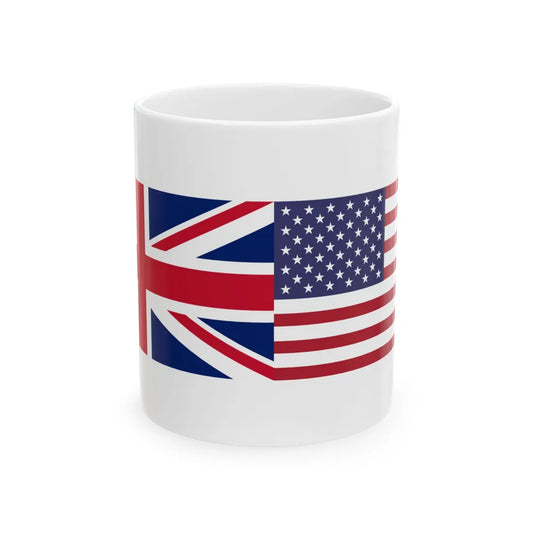 United Kingdom and United States flags (United Kingdom) White Coffee Mug 11oz - Go Mug Yourself