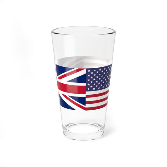 United Kingdom and United States flags (United States) Pint Glass 16oz 16oz - Go Mug Yourself