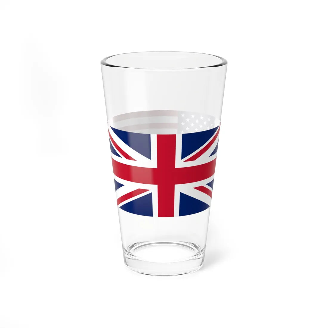 United Kingdom and United States flags (United States) Pint Glass 16oz - Go Mug Yourself