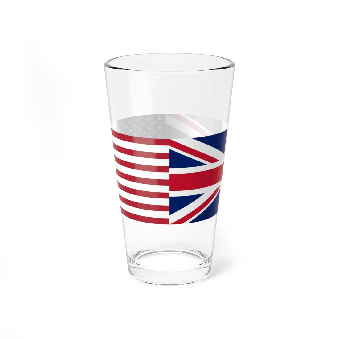 United Kingdom and United States flags (United States) Pint Glass 16oz - Go Mug Yourself