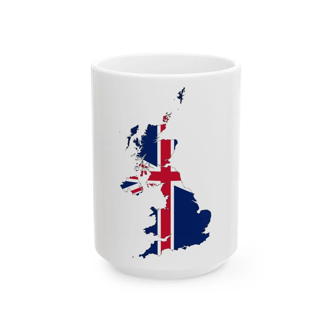 United Kingdom-Flagmap (United Kingdom) White Coffee Mug 15oz - Go Mug Yourself