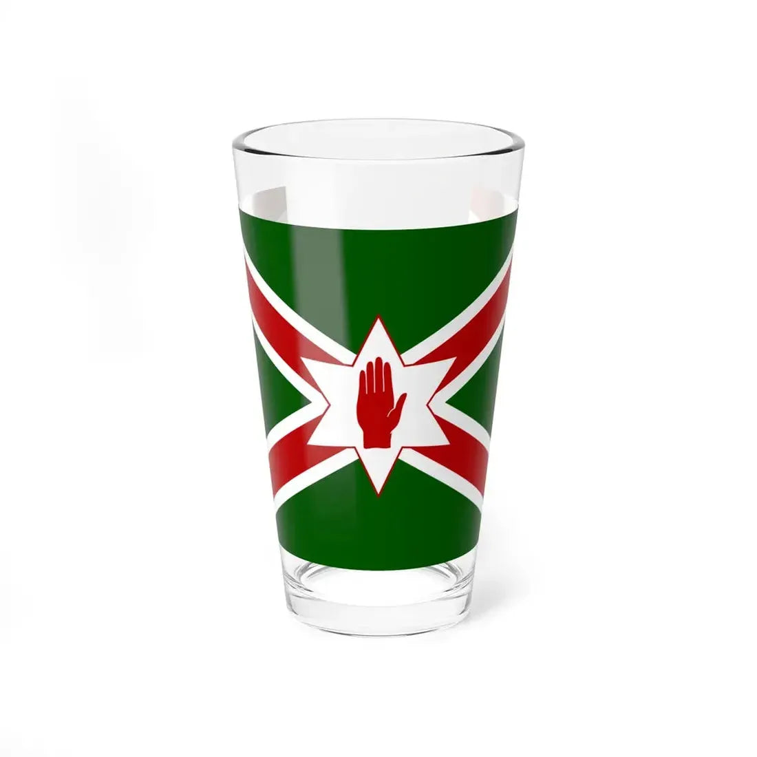 United Saint Patricks flag for Northern Ireland (Ireland) Pint Glass 16oz 16oz - Go Mug Yourself