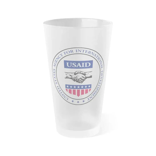 United States Agency for International Development - Frosted Pint Glass 16oz 16oz Frosted - Go Mug Yourself