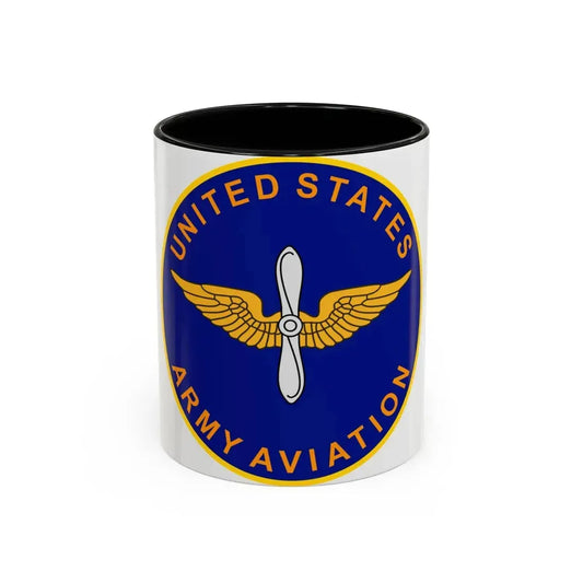 United States Aviation Branch (U.S. Army) Accent Coffee Mug 11oz Black - Go Mug Yourself