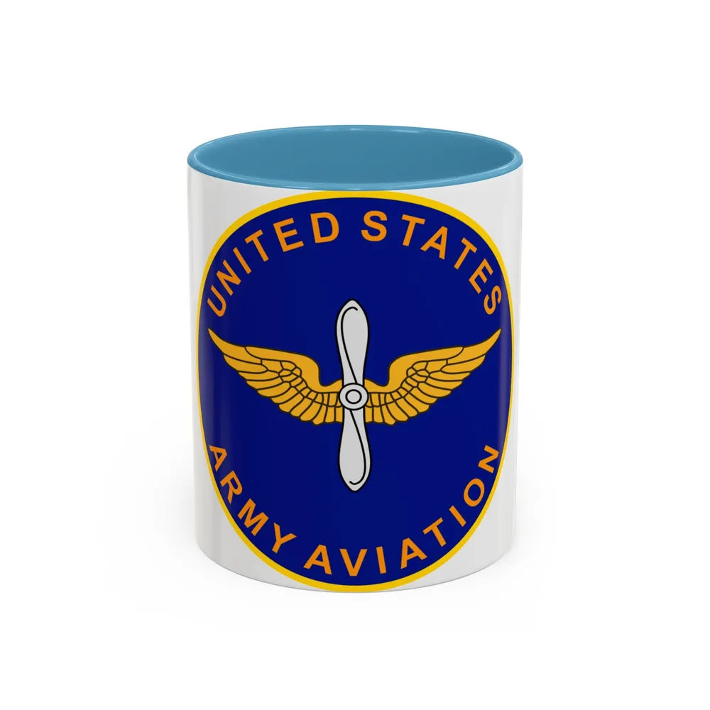 United States Aviation Branch (U.S. Army) Accent Coffee Mug 11oz Light Blue - Go Mug Yourself