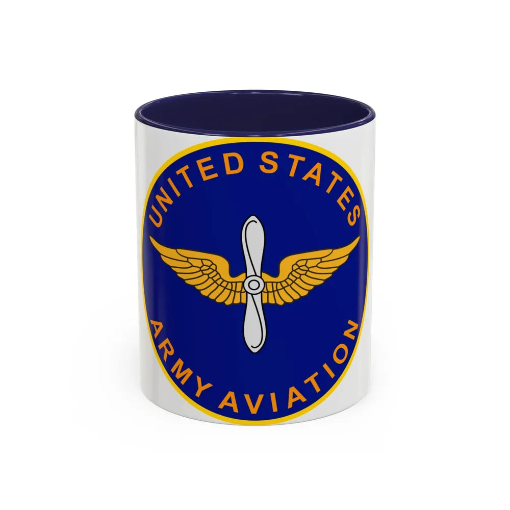 United States Aviation Branch (U.S. Army) Accent Coffee Mug 11oz Navy - Go Mug Yourself