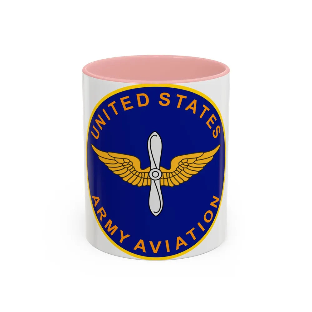 United States Aviation Branch (U.S. Army) Accent Coffee Mug 11oz Pink - Go Mug Yourself