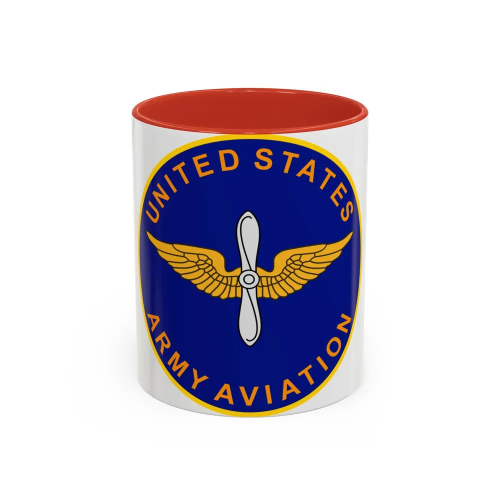 United States Aviation Branch (U.S. Army) Accent Coffee Mug 11oz Red - Go Mug Yourself