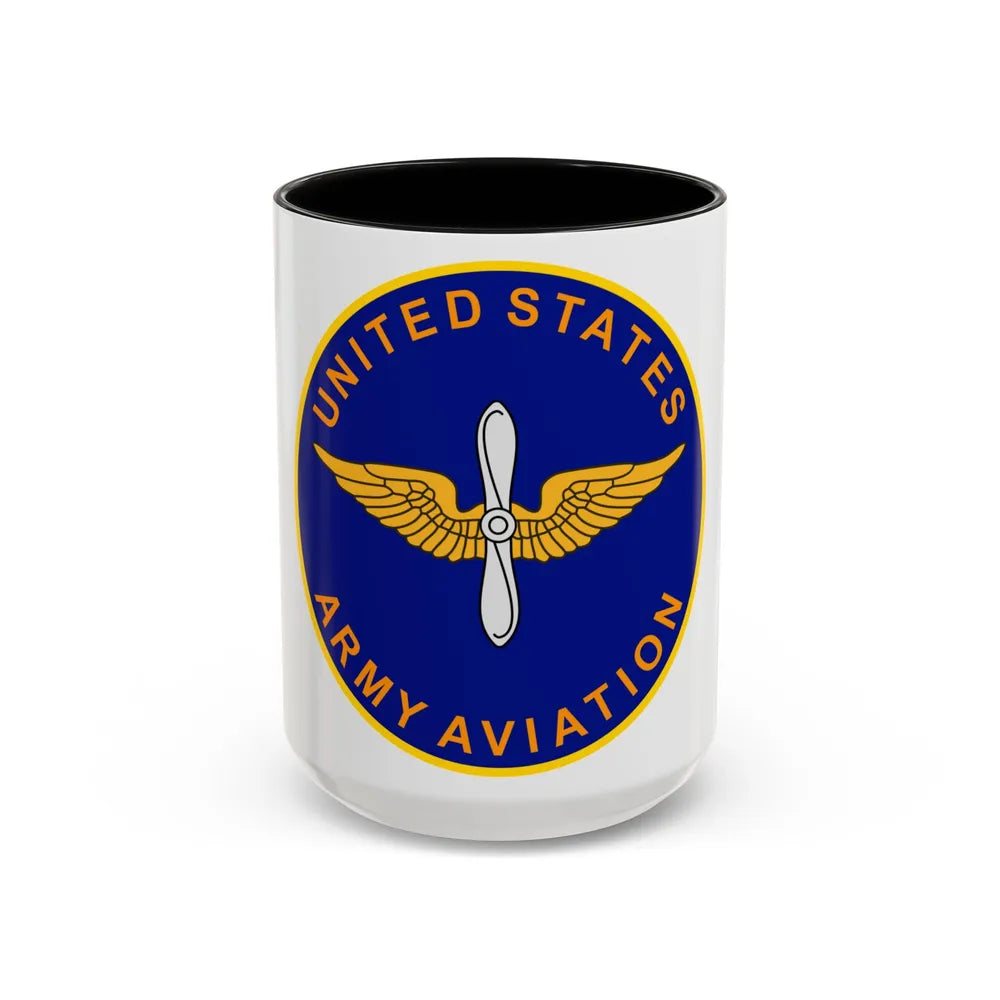 United States Aviation Branch (U.S. Army) Accent Coffee Mug 15oz Black - Go Mug Yourself
