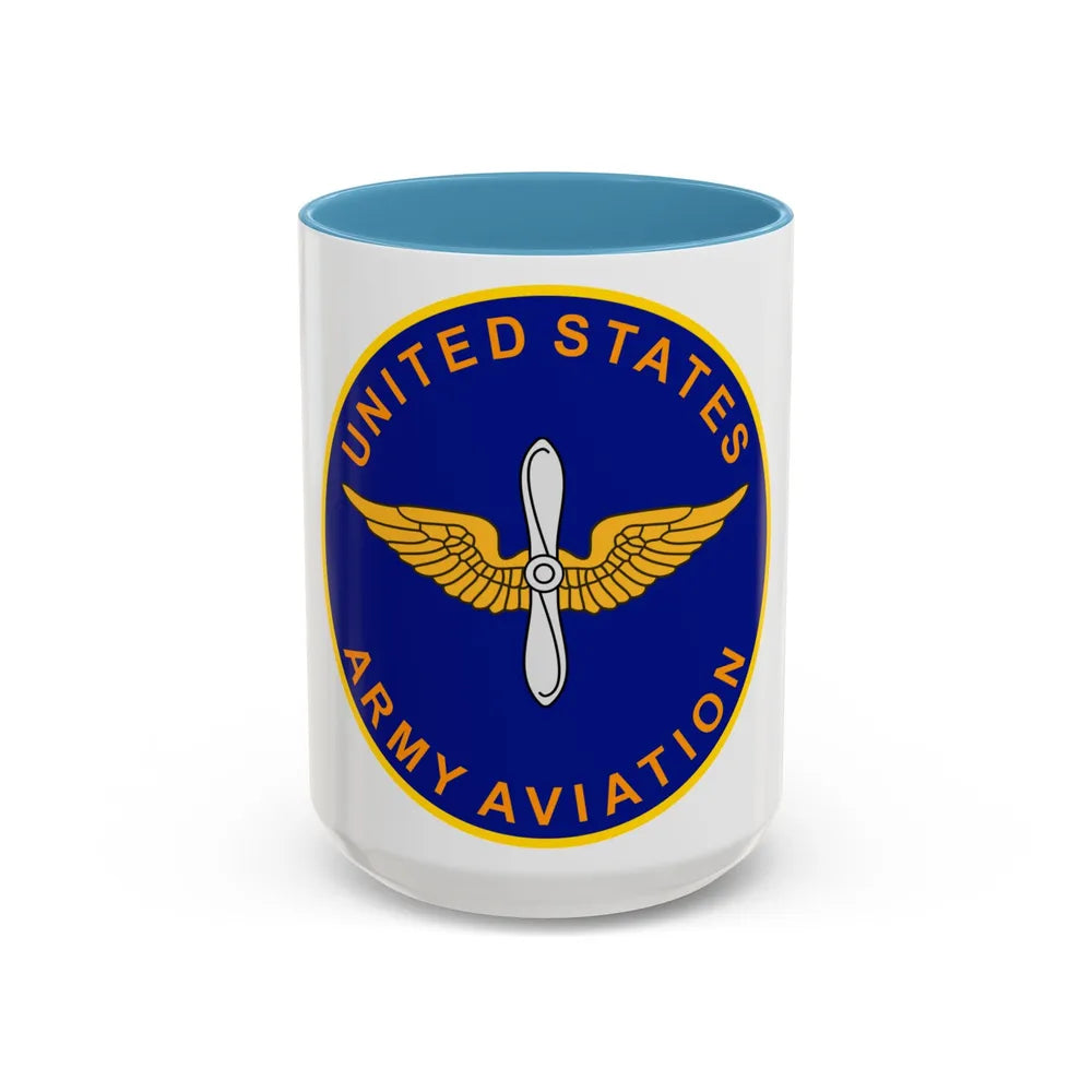 United States Aviation Branch (U.S. Army) Accent Coffee Mug 15oz Light Blue - Go Mug Yourself