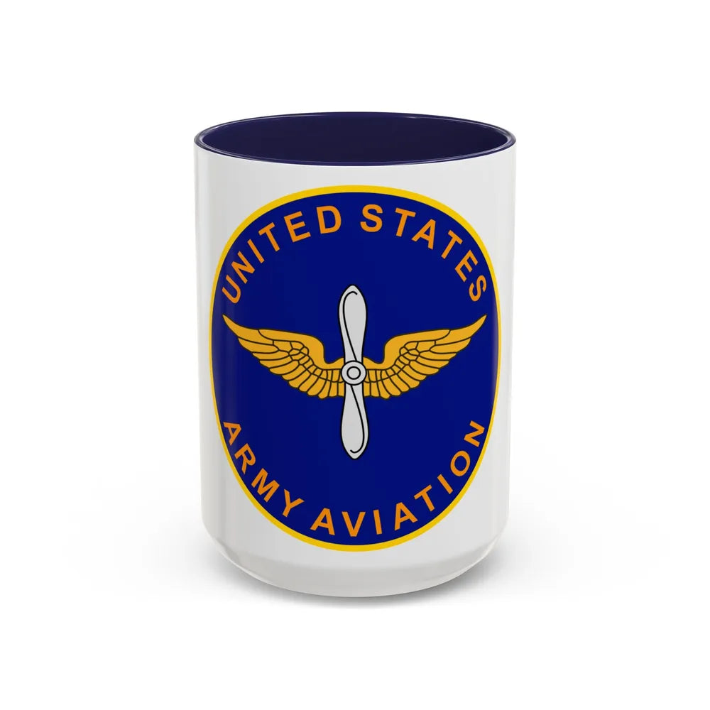 United States Aviation Branch (U.S. Army) Accent Coffee Mug 15oz Navy - Go Mug Yourself