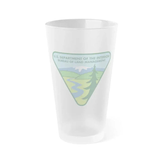 United States Bureau of Land Management - Frosted Pint Glass 16oz 16oz Frosted - Go Mug Yourself