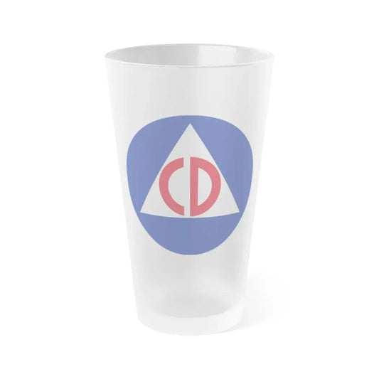 United States Civil Defense - Frosted Pint Glass 16oz 16oz Frosted - Go Mug Yourself