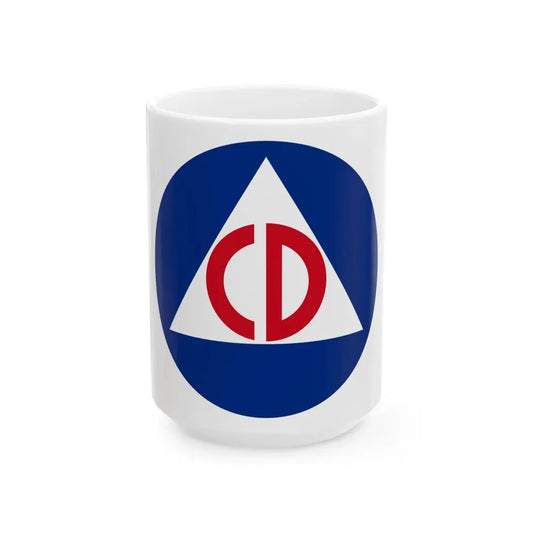 United States Civil Defense - White Coffee Mug 15oz - Go Mug Yourself