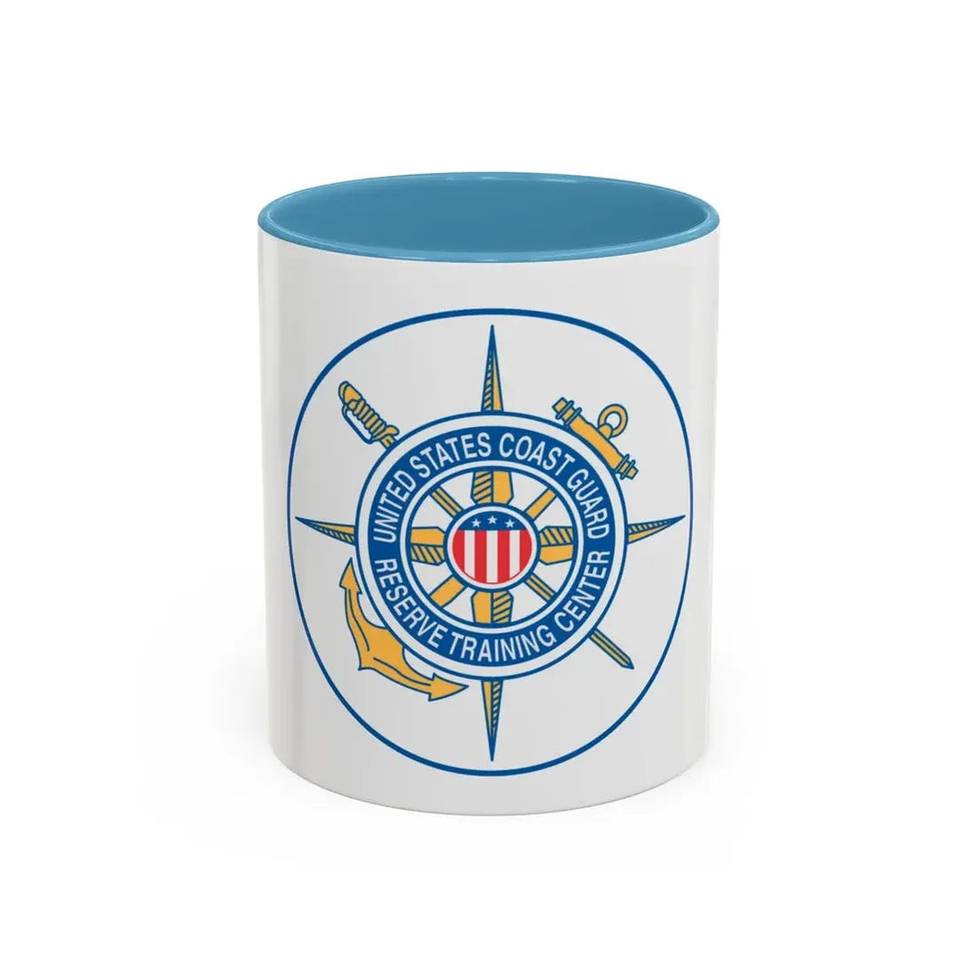 United States Coast Guard Reserve Training Center (U.S. Coast Guard) Accent Coffee Mug 11oz Light Blue - Go Mug Yourself