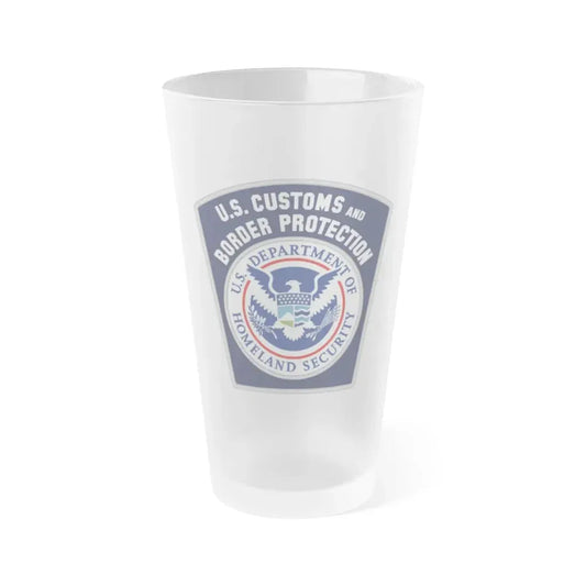 United States Customs and Border Protection - Frosted Pint Glass 16oz 16oz Frosted - Go Mug Yourself
