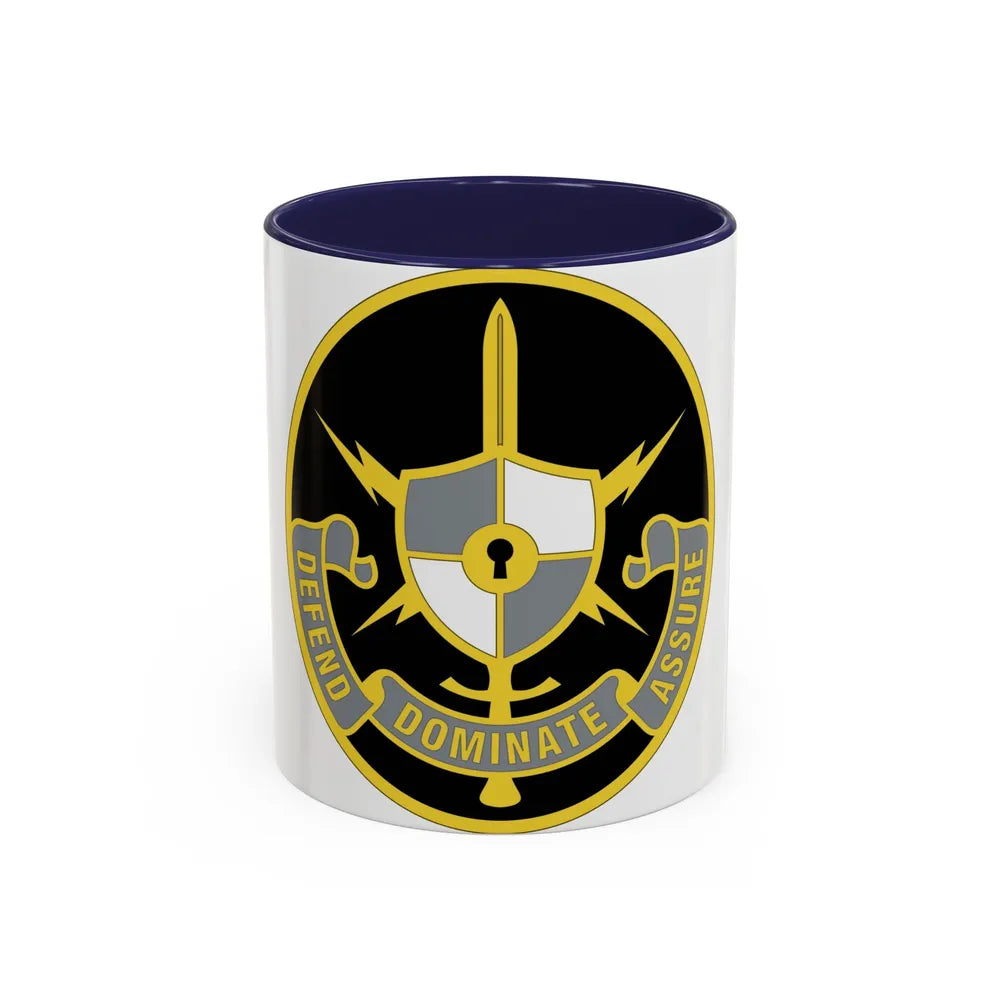 United States Cyber School 2 (U.S. Army) Accent Coffee Mug 11oz Navy - Go Mug Yourself