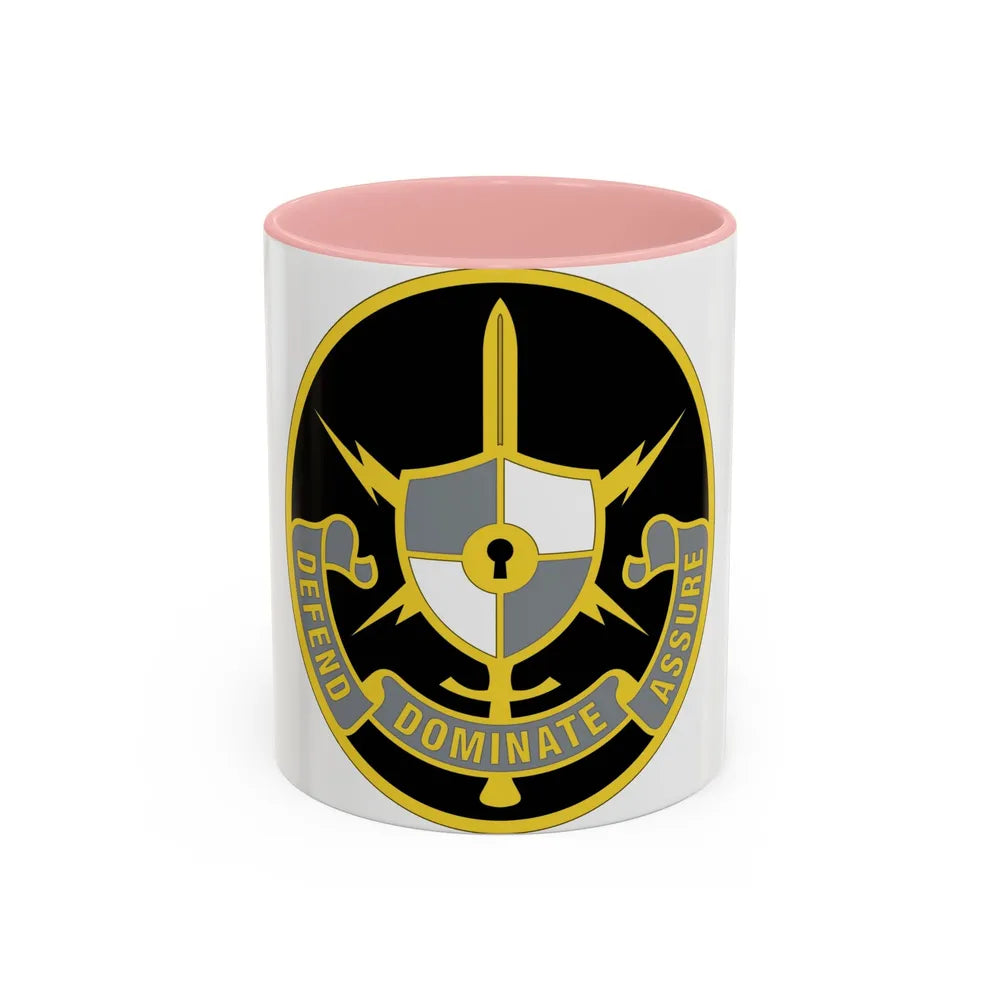 United States Cyber School 2 (U.S. Army) Accent Coffee Mug 11oz Pink - Go Mug Yourself