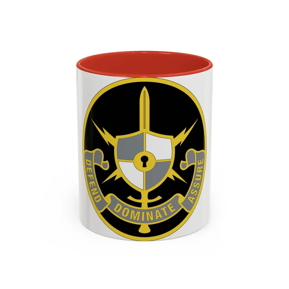 United States Cyber School 2 (U.S. Army) Accent Coffee Mug 11oz Red - Go Mug Yourself