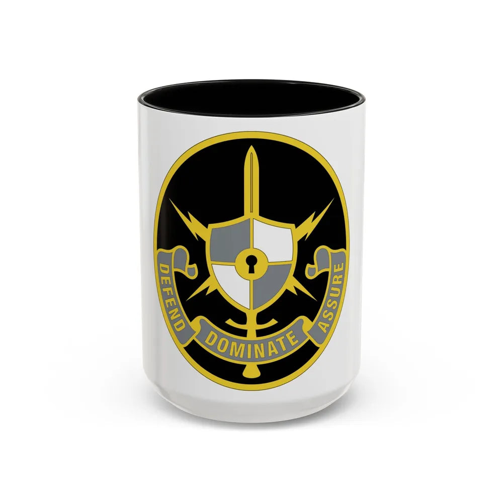 United States Cyber School 2 (U.S. Army) Accent Coffee Mug 15oz Black - Go Mug Yourself