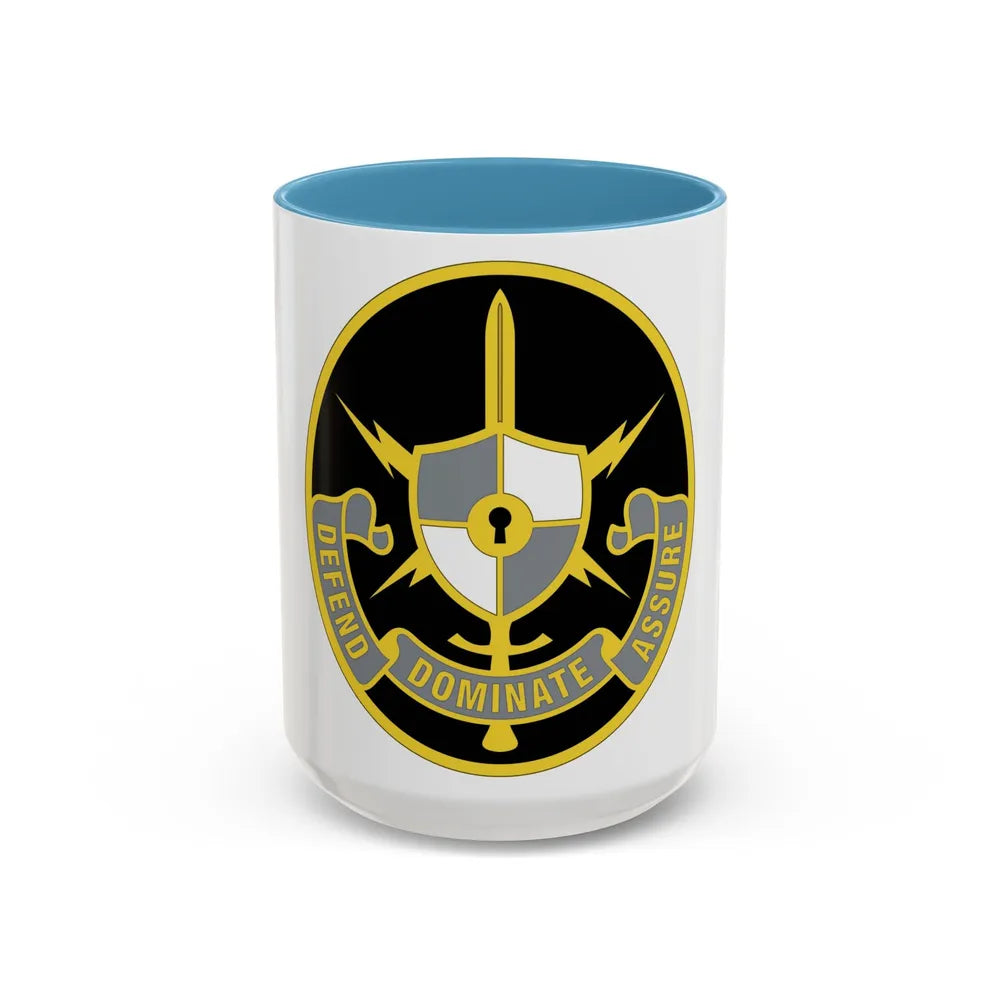 United States Cyber School 2 (U.S. Army) Accent Coffee Mug 15oz Light Blue - Go Mug Yourself