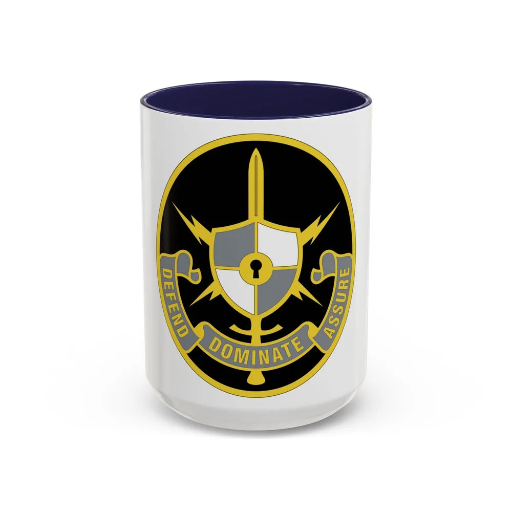 United States Cyber School 2 (U.S. Army) Accent Coffee Mug 15oz Navy - Go Mug Yourself