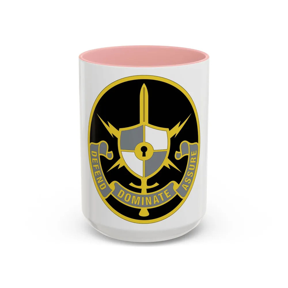 United States Cyber School 2 (U.S. Army) Accent Coffee Mug 15oz Pink - Go Mug Yourself