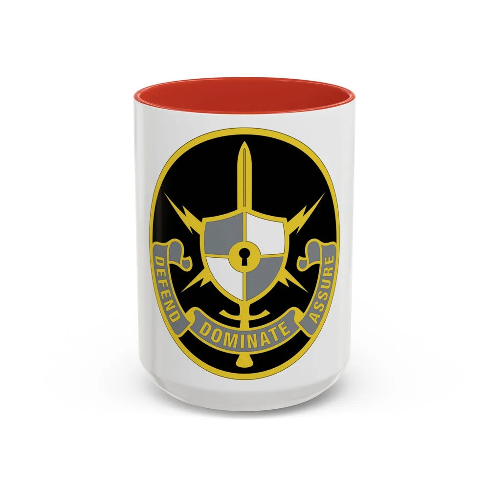 United States Cyber School 2 (U.S. Army) Accent Coffee Mug 15oz Red - Go Mug Yourself