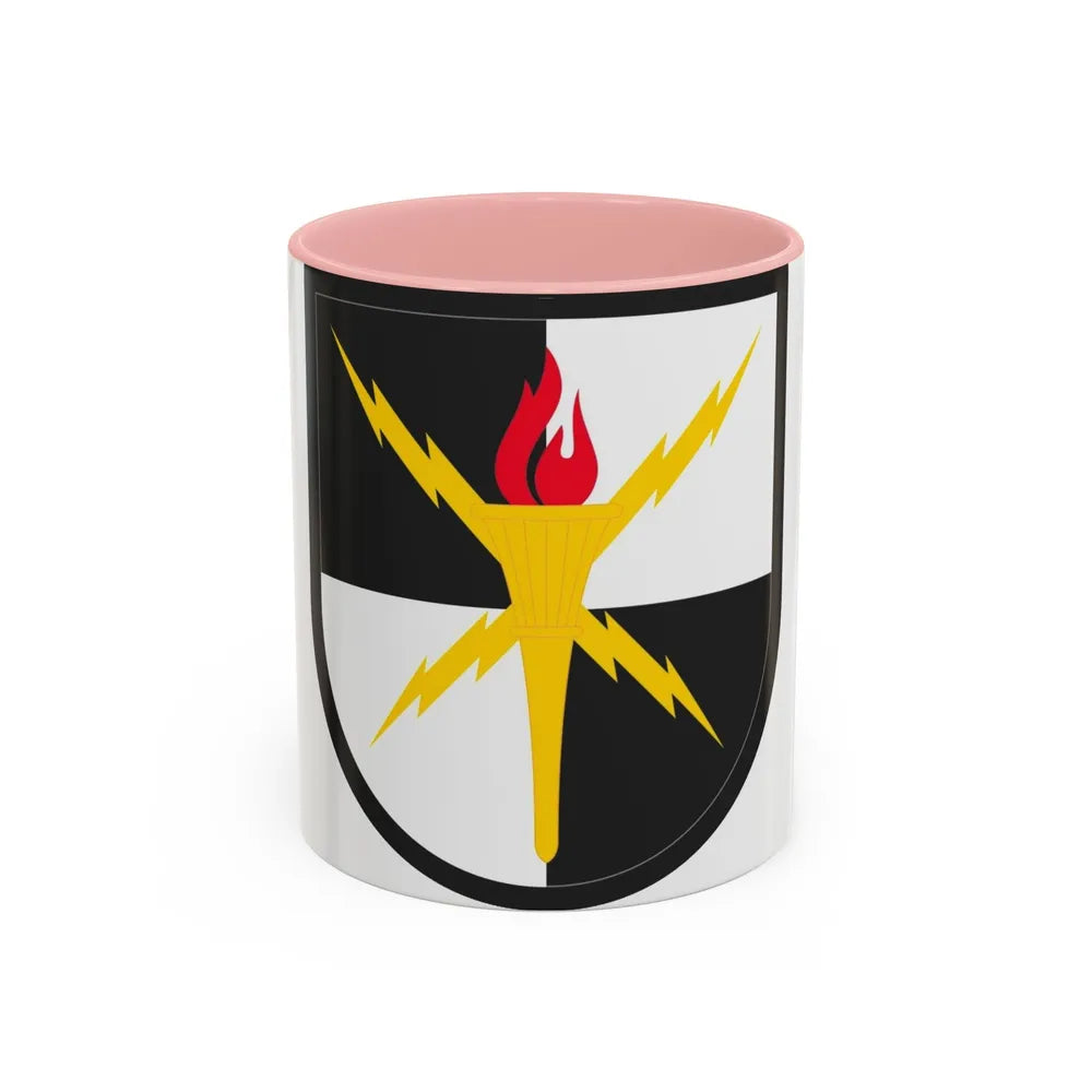 United States Cyber School (U.S. Army) Accent Coffee Mug 11oz Pink - Go Mug Yourself