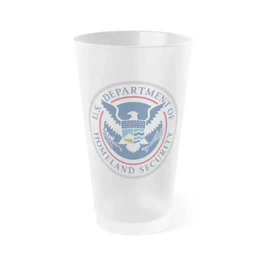 United States Department of Homeland Security - Frosted Pint Glass 16oz 16oz Frosted - Go Mug Yourself