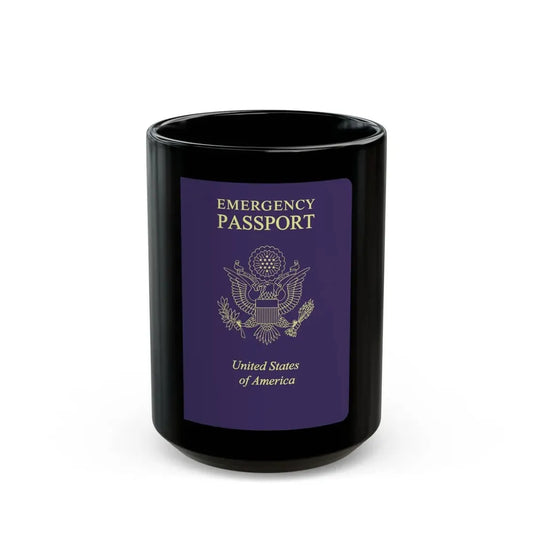 United States Emergency Passport - Black Coffee Mug 15oz - Go Mug Yourself
